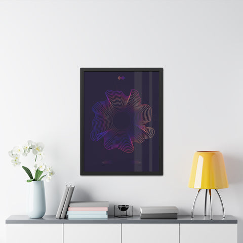 Sound Nova 2 - Vibrant Abstract Wave Framed Poster - Modern Wall Art for Music Lovers