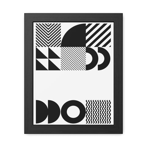 Modern Geometric Framed Posters - Minimalist Black & White Wall Art