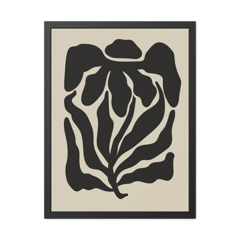 Boho Floral 3 - Abstract Leaf Framed Poster | Modern Wall Art Decor for Nature Lovers