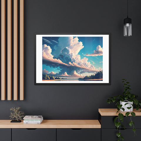 Cloudscape - Serene Landscape Framed Poster - Ideal for Home Decor & Gifting