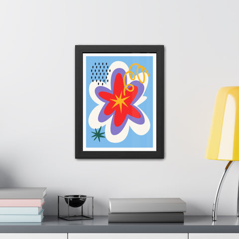 Natural Formation 9 - Vibrant Abstract Flower Framed Poster – Modern Wall Art for Home Decor