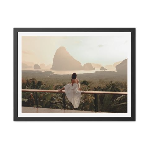 The View - Serene Landscape Framed Poster - Tranquil Nature Wall Art for Home Décor