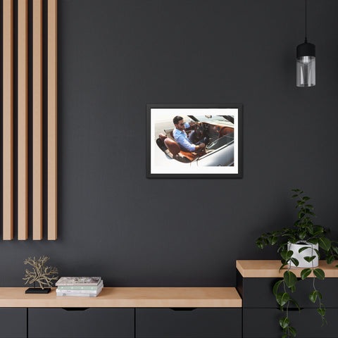 Hop in - Luxury Car Enthusiast Framed Poster - Stylish Wall Art for Home or Office