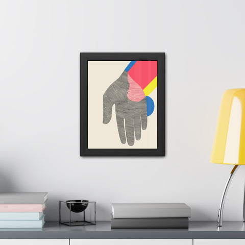 Cristobal 3 - Modern Art Framed Poster - Abstract Hand Design for Stylish Home Décor