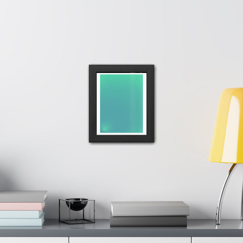 Sunrise 3 - Modern Minimalist Framed Posters - Serene Turquoise Wall Art