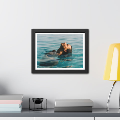 The Dip - Serene Woman Framed Poster - Tranquil Wall Art for Home Decor