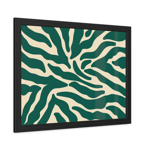 Mer 3 - Abstract Zebra Print Framed Poster - Modern Wall Art for Home Décor