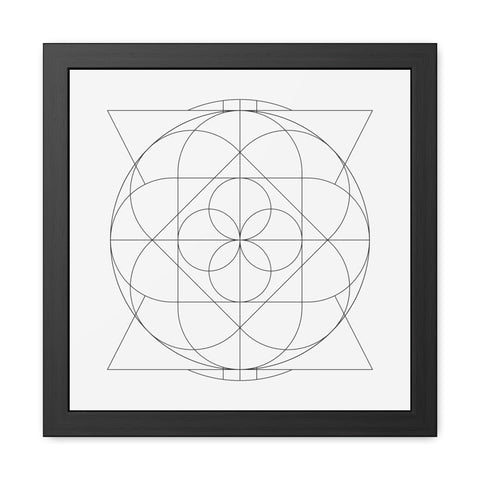 Stark 2 - Minimalist Geometric Framed Poster - Modern Wall Art for Home Decor