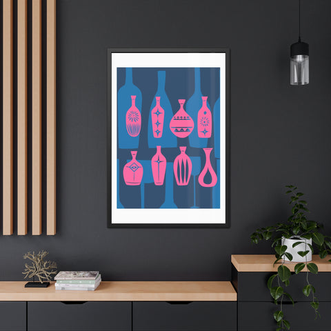 Wine Country 4 - Vibrant Bottles Framed Poster - Modern Art Home Decor