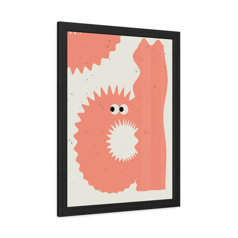 Lettermon d - Whimsical Framed Posters - Fun and Unique Wall Art for Playful Spaces
