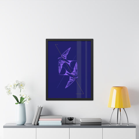 Wings 2 - Elegant Framed Bird Poster Art - Modern Decor for Nature Lovers