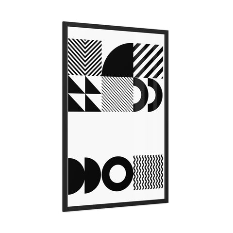 Modern Geometric Framed Posters - Minimalist Black & White Wall Art