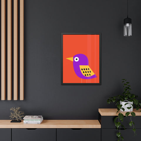 Childrana 6 - Colorful Bird Framed Poster - Vibrant Wall Art for Kids' Rooms