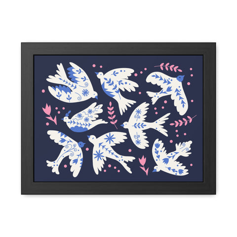 White Doves - Framed Print