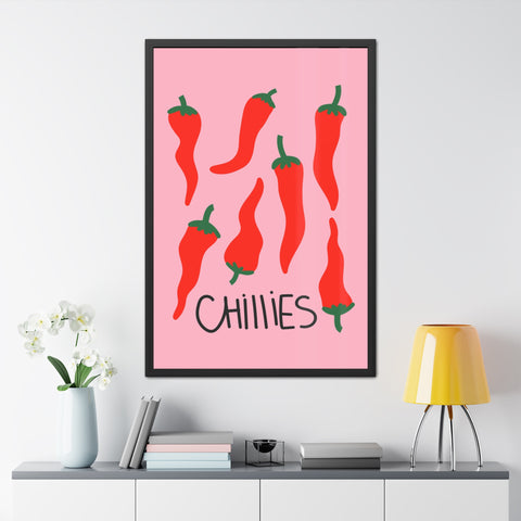 Spicy Chillies Framed Poster - Vibrant Kitchen Wall Art