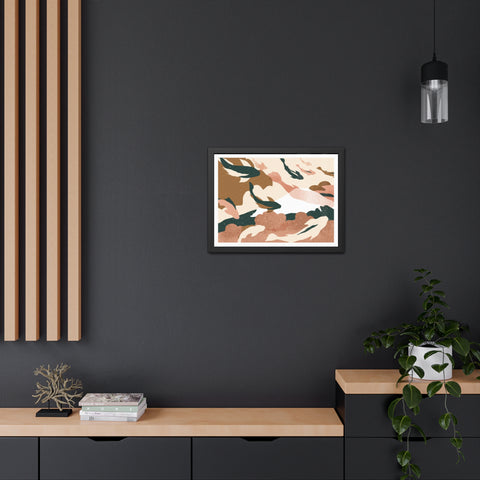 Koi Wind 1 - Abstract Fish Framed Poster - Nature-Inspired Wall Art for Home Decor