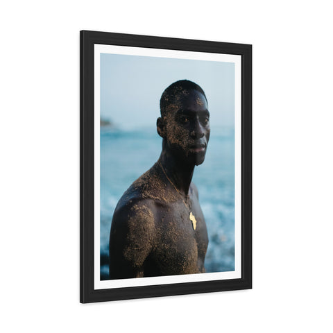 Male Portrait 4 - Framed Poster: Inspiring African Portrait Wall Art