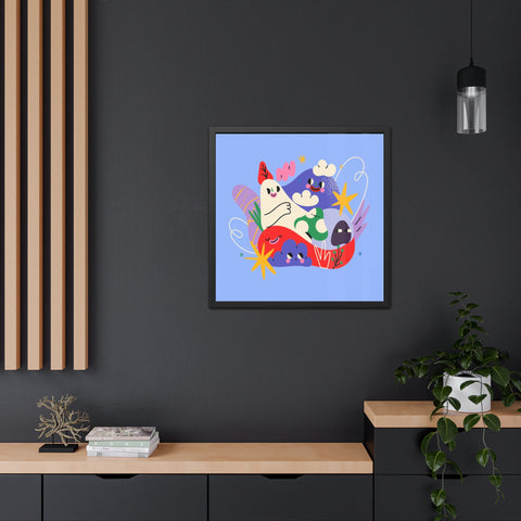 Fun Land 2 - Colorful Whimsical Framed Poster - Fun Wall Art for Playful Spaces