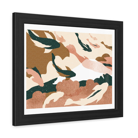 Koi Wind 1 - Abstract Fish Framed Poster - Nature-Inspired Wall Art for Home Decor