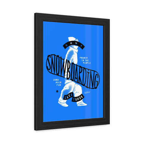 Gone Snowboarding Framed Poster - Fun Winter Decor for Ski Lovers