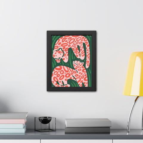 Amazon 2 - Stylish Framed Poster – Vibrant Jungle Theme with Leopard Design