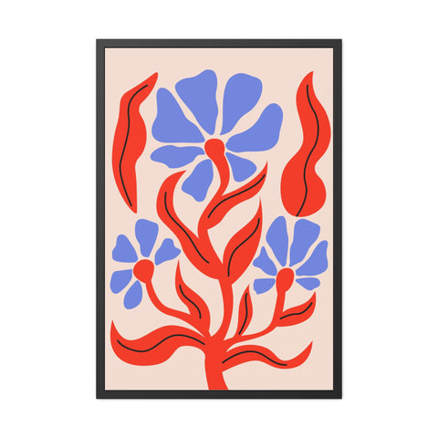 Marinda 7 - Vibrant Floral Art Framed Poster - Modern Home Decor