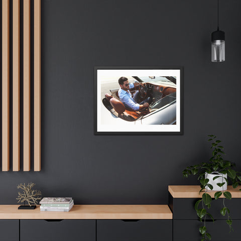 Hop in - Luxury Car Enthusiast Framed Poster - Stylish Wall Art for Home or Office