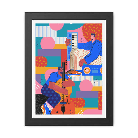 Musicana 1 - Vibrant Musical Framed Posters - Colorful Wall Art for Music Lovers