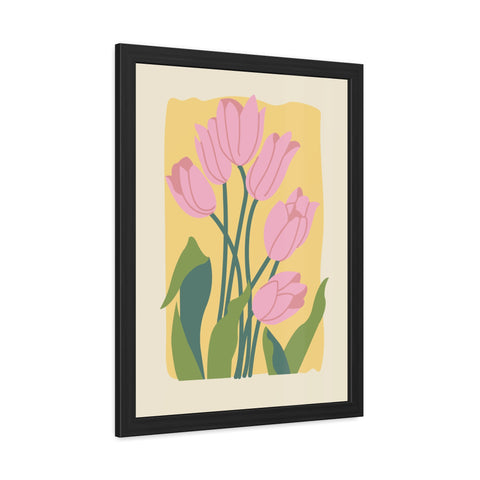 Flowers 3 - Blossoming Tulips Framed Poster - Modern Floral Wall Art