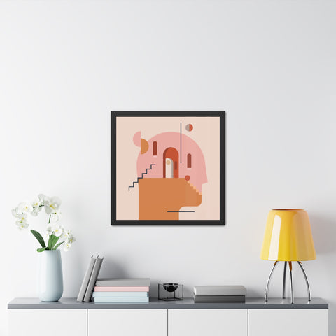 Homehead - Modern Abstract Framed Poster - Minimalist Wall Art for Home Decor
