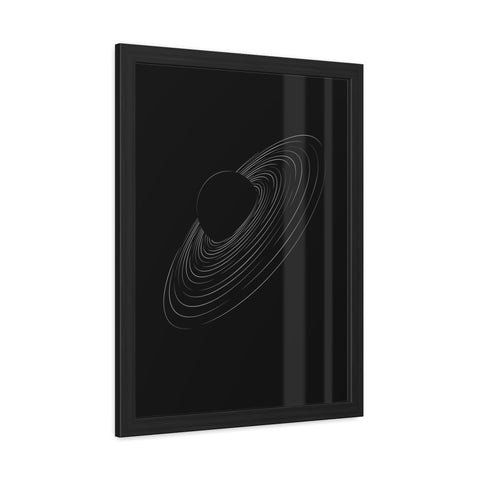 Universalis 1 - Minimalist Saturn Framed Poster - Modern Wall Art for Space Lovers