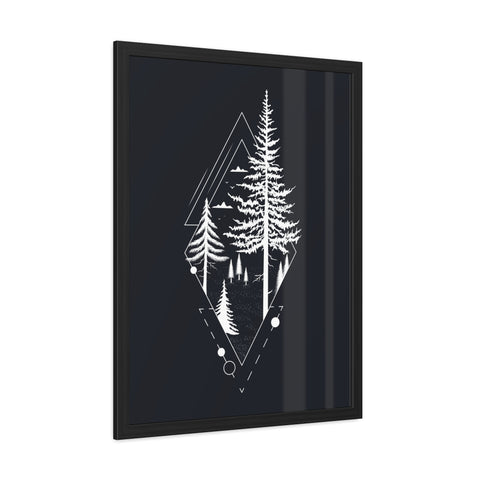 Treecraft 2 - Modern Nature Framed Poster - Geometric Forest Wall Art