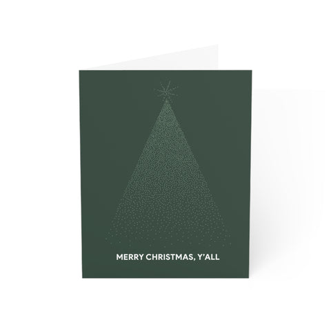 'Merry Christmas, Y'all' Greeting Card – Christmas / Holiday Greeting Card - Illustrated, Modern