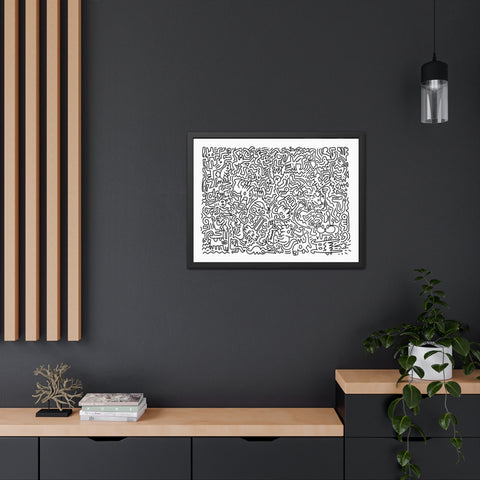 Chaos Theory - Abstract Line Art Framed Poster - Modern Wall Décor for Art Lovers