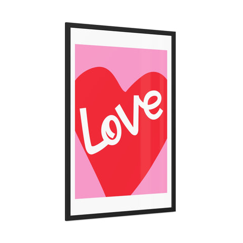 Lovin' - Love Heart Wall Art - Framed Poster, Romantic Decor for Home & Special Occasions
