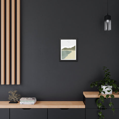 North 1 - Modern Coastal Framed Poster - Minimalist Beach Wall Art
