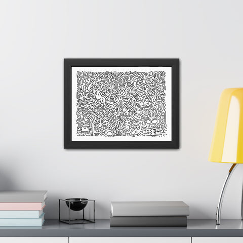 Chaos Theory - Abstract Line Art Framed Poster - Modern Wall Décor for Art Lovers