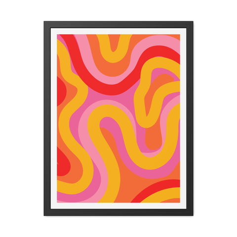 Natural Formation 5 - Vibrant Abstract Framed Poster - Funky Wall Art for Home Decor