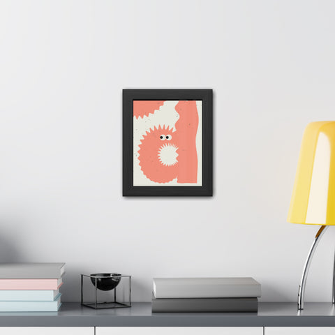 Lettermon d - Whimsical Framed Posters - Fun and Unique Wall Art for Playful Spaces