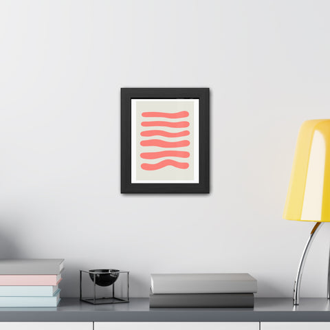 Stratica 6 - Modern Abstract Framed Poster - Wavy Lines Art for Home Decor