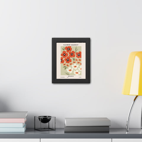 Flower Market - Madrid - Framed Floral Poster - Flower Market Madrid Art Print