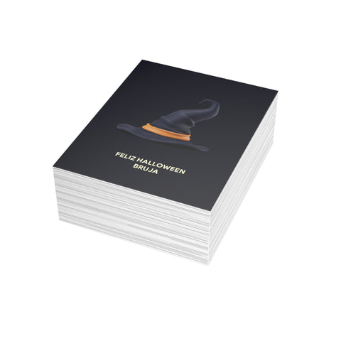 “Feliz Halloween Bruja” Halloween Greeting Card — Halloween / Holiday Greeting Card - Illustrated, Modern