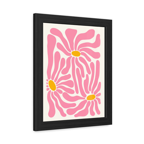 Natural Formation 7 - Botanical Framed Poster - Vibrant Pink Floral Art for Home Decor
