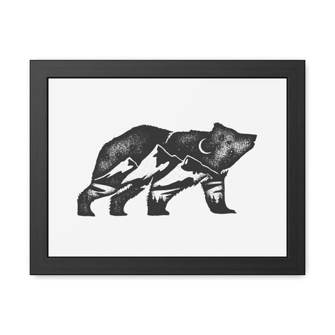 Mountain Bear - Framed Poster – Nature-Inspired Wall Art for Outdoor Enthusiasts