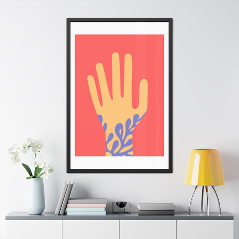 Stratica 2 - Vibrant Hand Art Framed Poster - Modern Decor for Home & Office