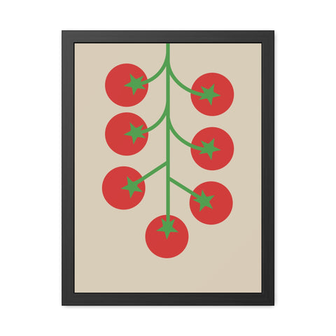 Tomato Vine Framed Poster - Minimalist Wall Art for Kitchen Decor