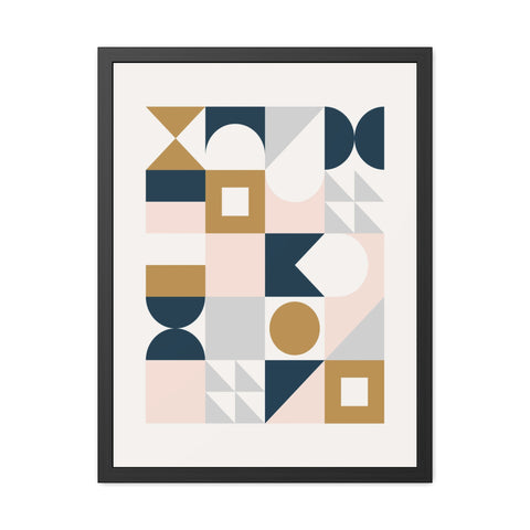 Crown 2 - Geometric Framed Poster Art for Modern Decor | Abstract Wall Art | Stylish Home Accent