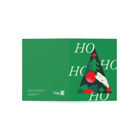 'HO HO HO HO' Christmas Tree Greeting Card — Christmas / Holiday Greeting Card - Illustrated, Funny, Snarky, Modern