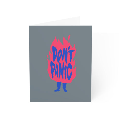 Don’t Panic Greeting Card — Motivational Greeting Card - Illustrated, Funny, Snarky, Modern