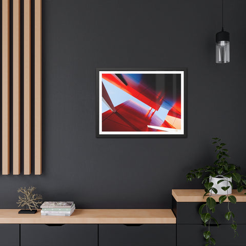 Red Architecture - Modern Framed Art Posters - Abstract Red Architecture Wall Decor